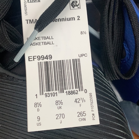 Adidas T-Mac Millennium 2   Mens Basketball Sneakers Size 9 - Picture 2 of 8